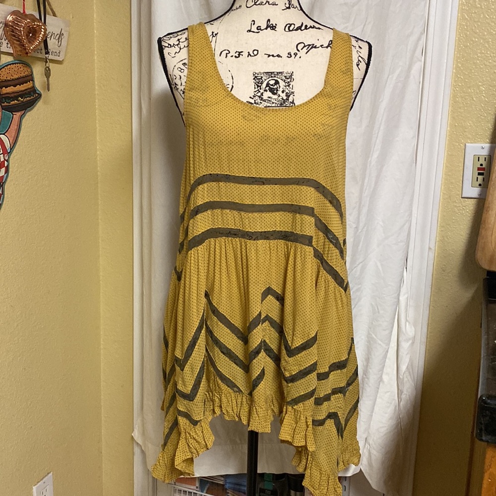 Yellow free people dress